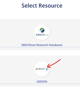 click on GIDEON in EBSCOHost